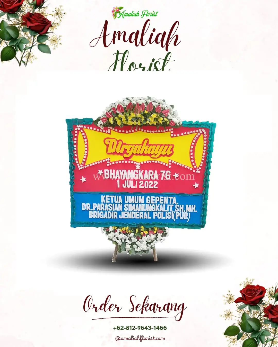 Papan Bunga HUT Ulang Tahun Pangandaran